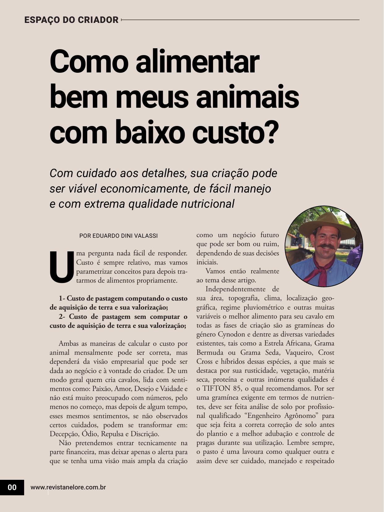 Página 1 da Revistanelore Cavalos, Edição 98